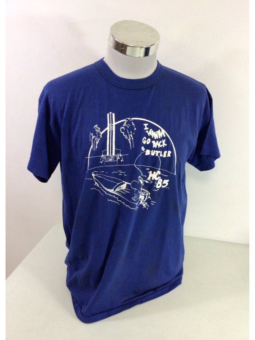 Vintage 1985 Butler University T Shirt Single Stitch Made USA Mens Large
